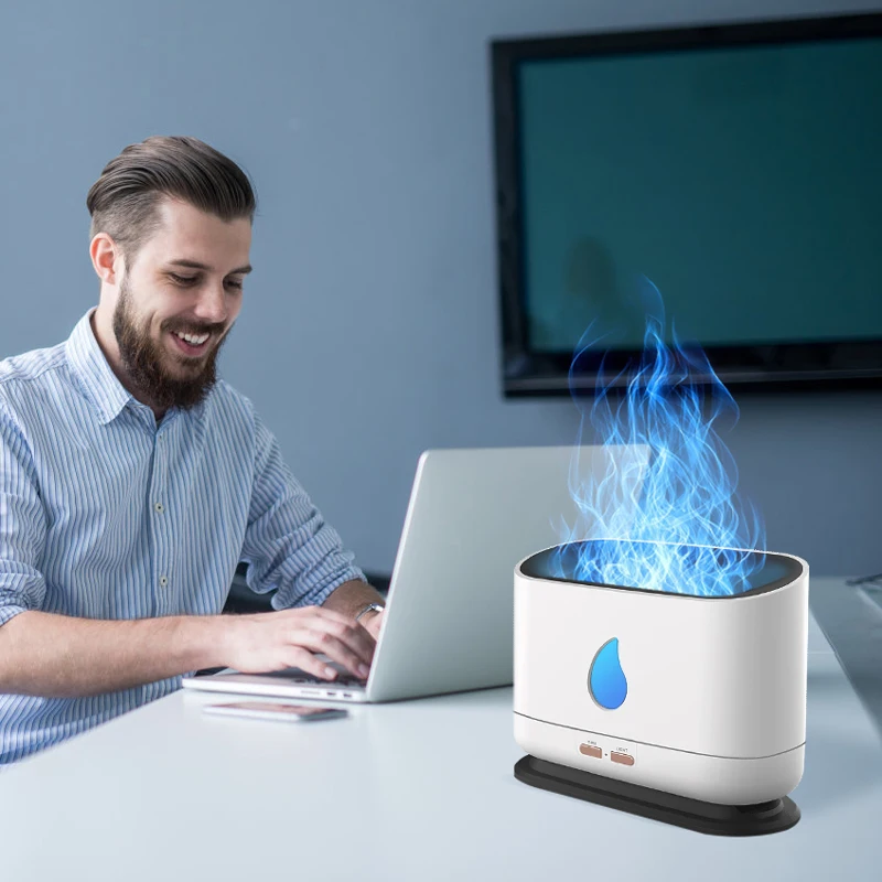 Aromatherapy Portable Fragrance Electric Air Aromatherapy Essential Oil Flame Diffuser Flamme Diffuseur Humidifier