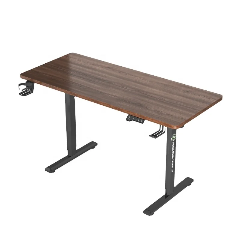 Foshan supplier advanced technology low price lifting table wooden desk standing desk one frame match 100-160cm desktop
