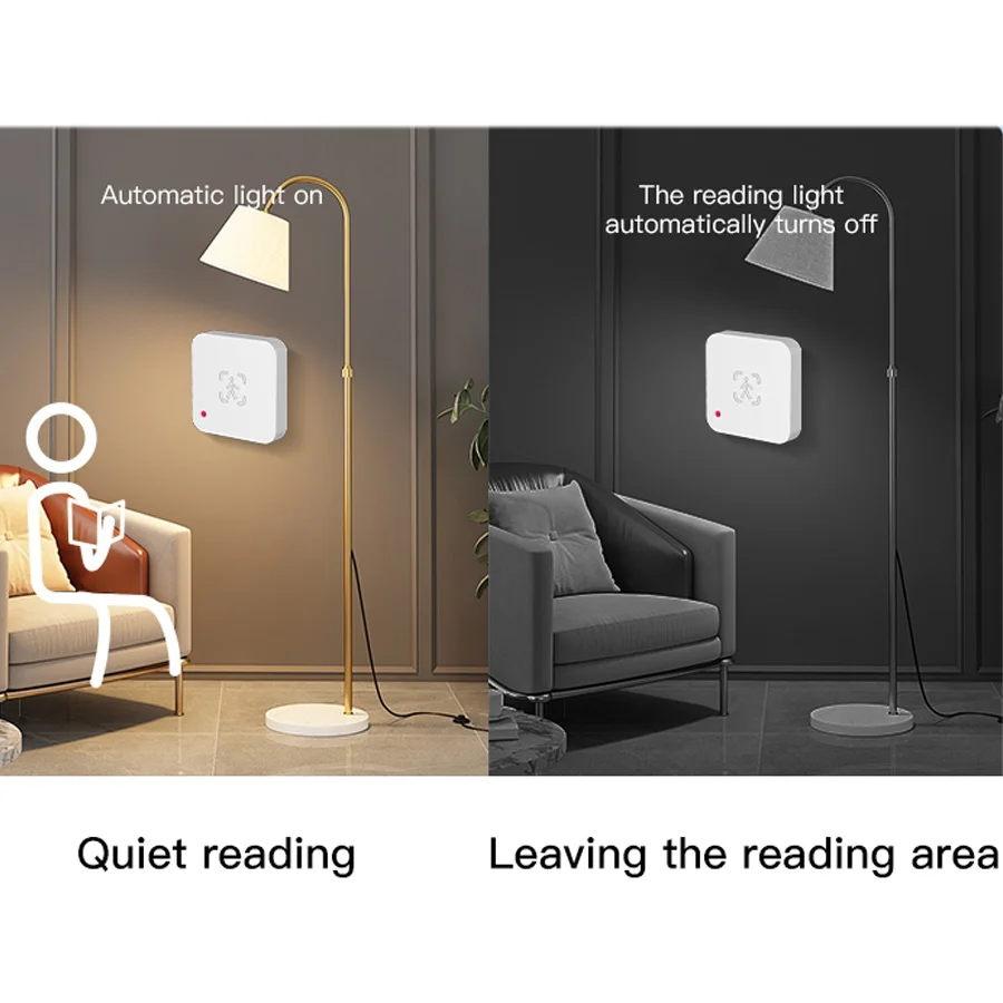 Glomarket Tuya WiFi/Zigbee Smart Home Sensor Radar Distance Detection Motion and Human Presence Detector for Body Movement