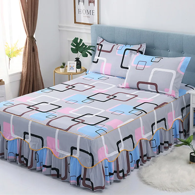 Sunny Textile Wholesale Printed Aloe Cotton Bed Skirt