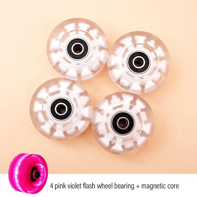 Двухрядные роликовые коньки, легкое колесо, четыре роликовых конька, колеса для роликовых коньков