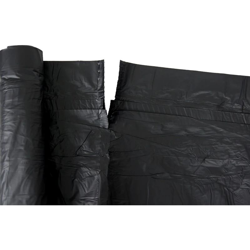 Home Black Compostable Biodegradable Plastic 30mic Drawstring Trash Bag Bin Liners