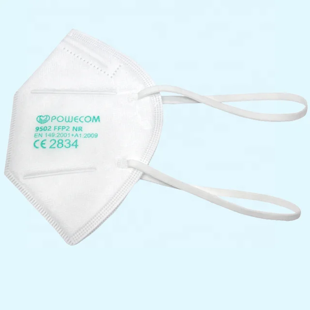 
Guangzhou POWECOM FFP2 facemask 9502 EN149 factory PRICE activated mask non woven headband style wholesale masks ce2834 