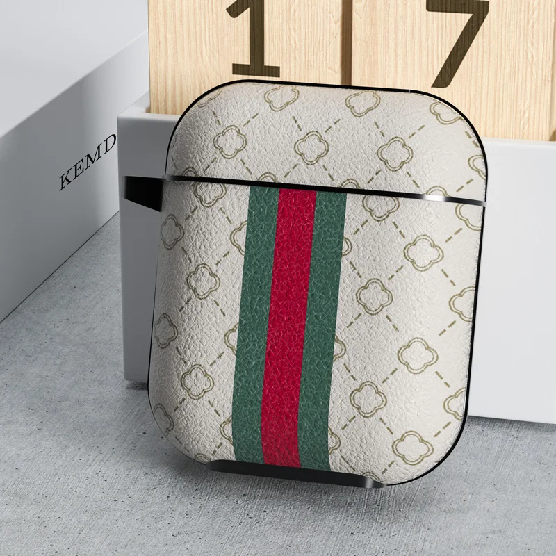 
2021 hottest Airpods Case Luxury Airpads Case for Airpods pro Grid Leather Case 