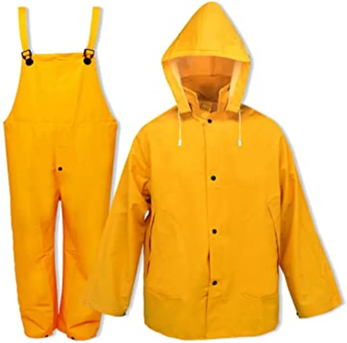 custom labor clothes construction safety work wear suspenders rain suit waterproof coat with bib pants for men