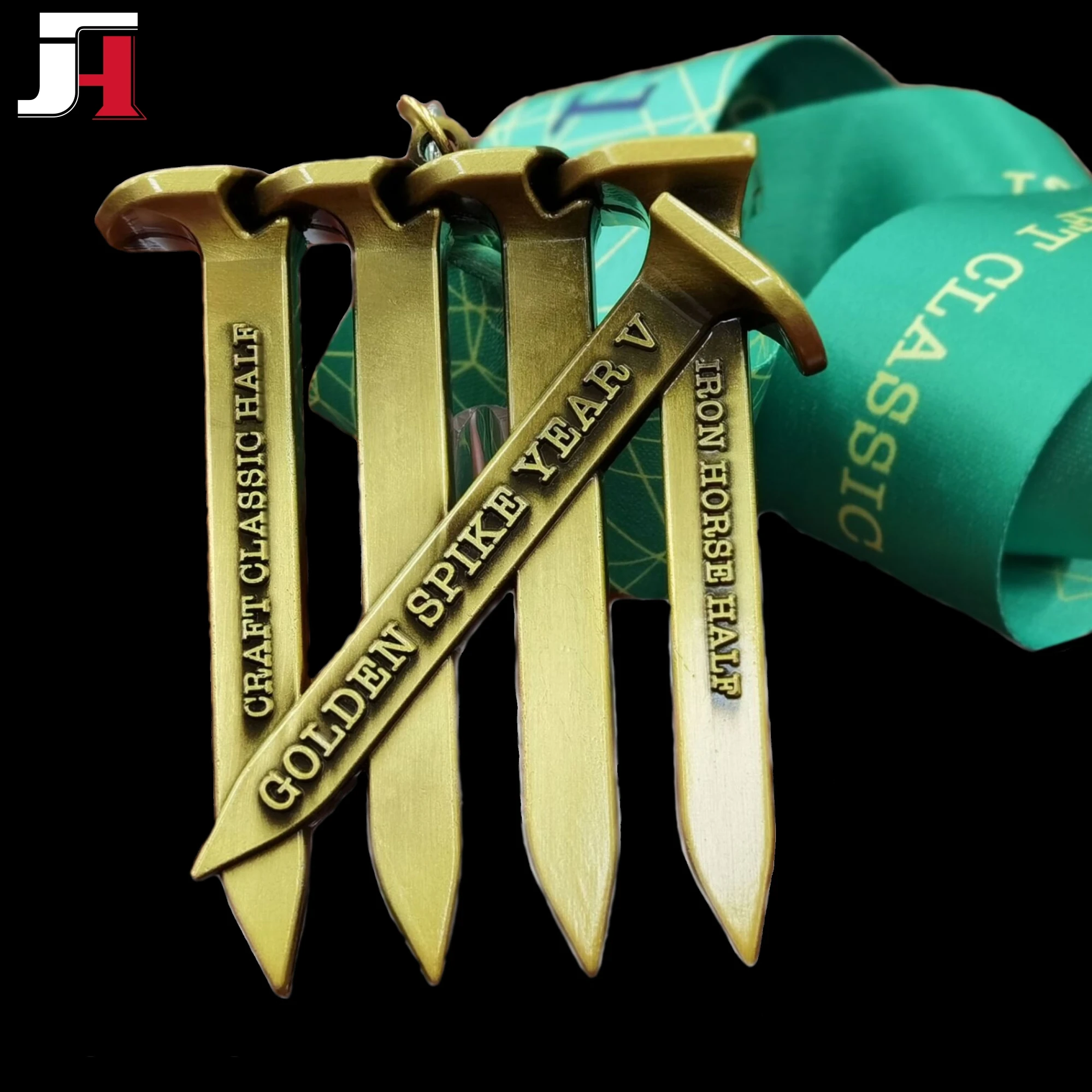 Factory Custom Zinc Alloy Sport Antique Bronze Metal Cup Award Word Company Die Cast Medals For Souvenir