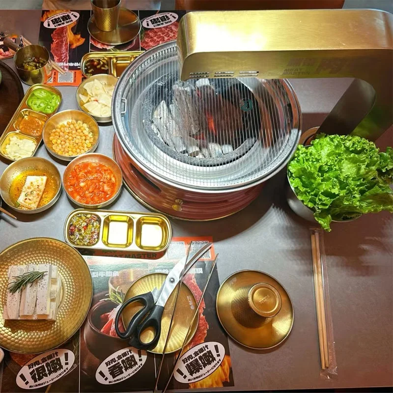 Korean bbq grill restaurant use nonstick bbq grill plate cast iron fireplace plate korean BBQ cast iron grill pan