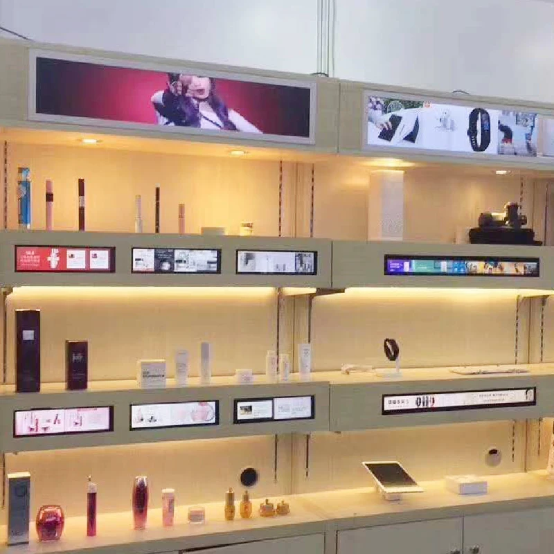 Customized 19.5 Inch Shelf Edge Digital Signage Ultra Wide Stretch Bar Lcd Display Monitor Advertising Screen For Retail Shop