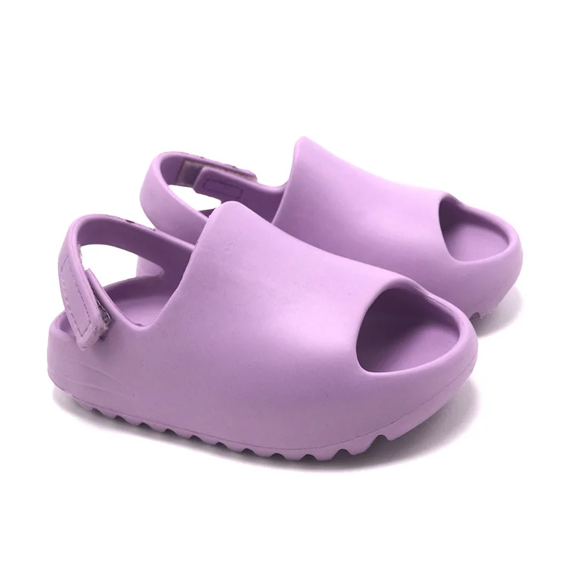 Wholesale Kids Shower Sandal Slippers  colorful cute EVA kids clogs shoe  Yez slide strap slides infant water shoes yezzy