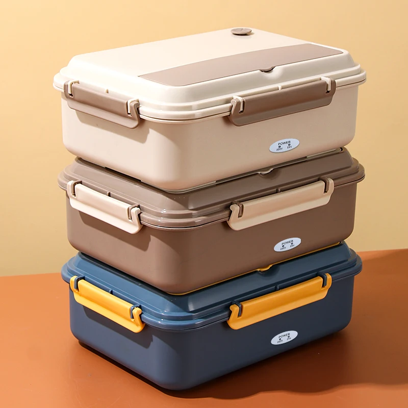 3 compartment 1200ml stainless steel 304 smart car portable office heated no leak electric lunch box food warmer