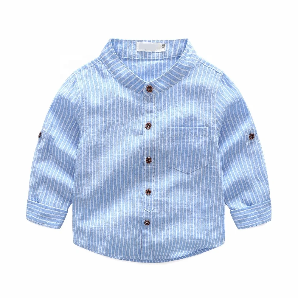 Одежда для мальчиков, рубашка в полоску джентльмена с длинным рукавом, хлопковая рубашка для мальчиков