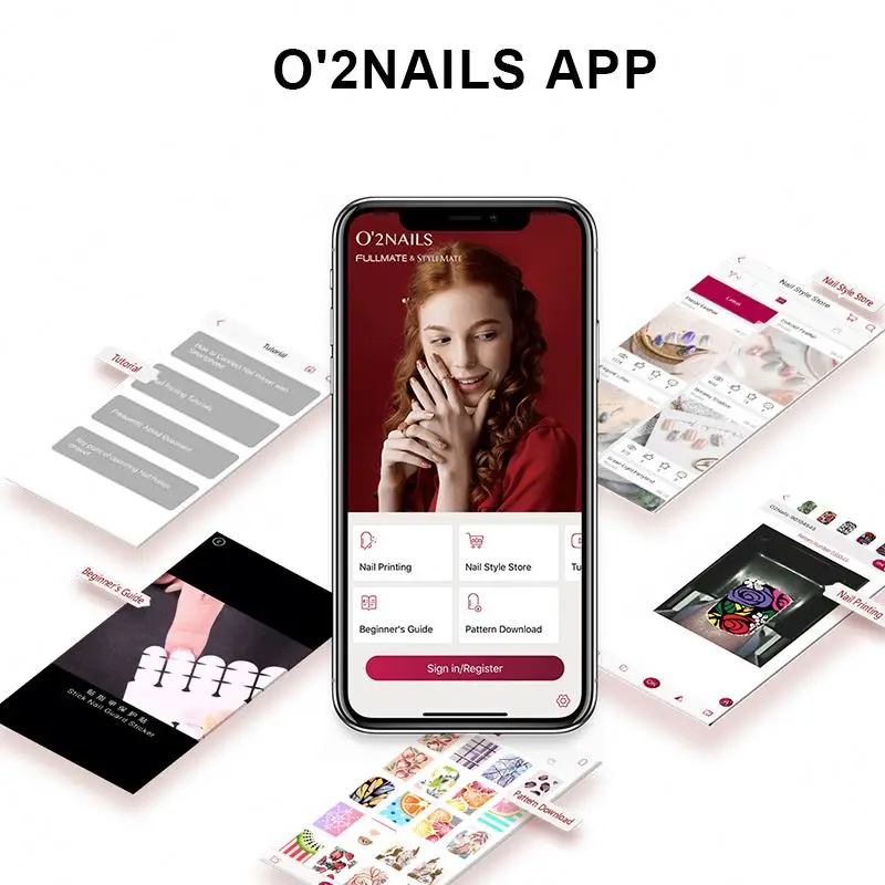 Automatic 3D Smart Digital Nail Printer DIY Intelligent Finger Nail Machine Painter Mini Nail Printing Machine