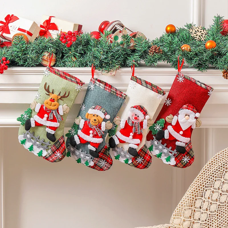 Factory direct wholesale large Christmas gift bag Christmas tree ornaments candy bag Christmas decoration socks