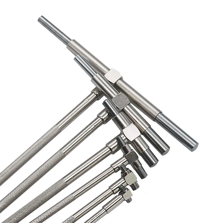 6 Pc Precision Telescoping Gage Set 5/16-6 Range High Precision T-Bore Hole Gauges with Pouch
