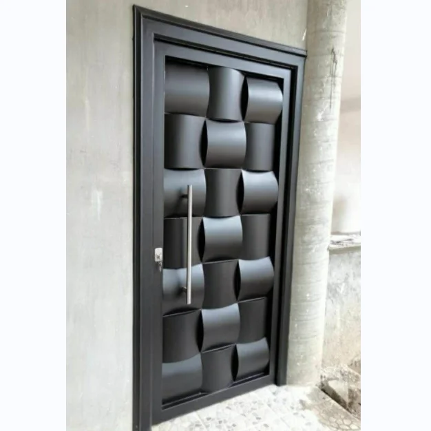 Stainless Steel Front Doors Entrance Metal Door English Style Entrance Door For Home