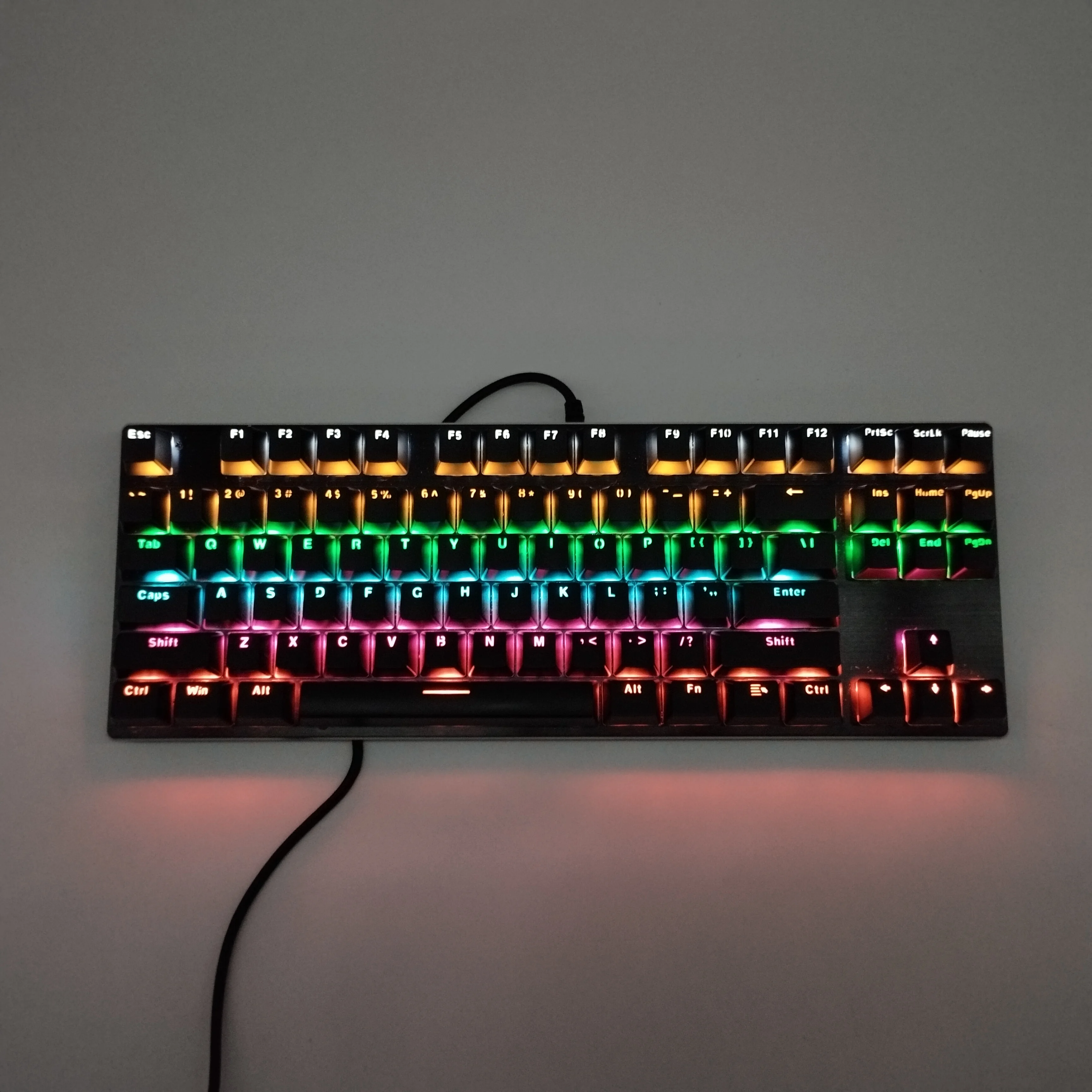 Factory Direct Lapop K12 87 Keyboard Mechanical Laptop Gaming Keyboard USB Wired Light Gamer Mechanical Keyboard