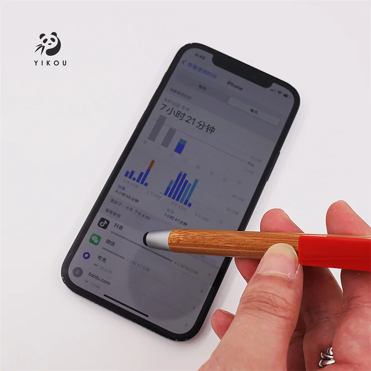 Eco Friendly Bamboo wood pen with Logo customization promotional pen wheat straw touch Stylus ballpoint pen