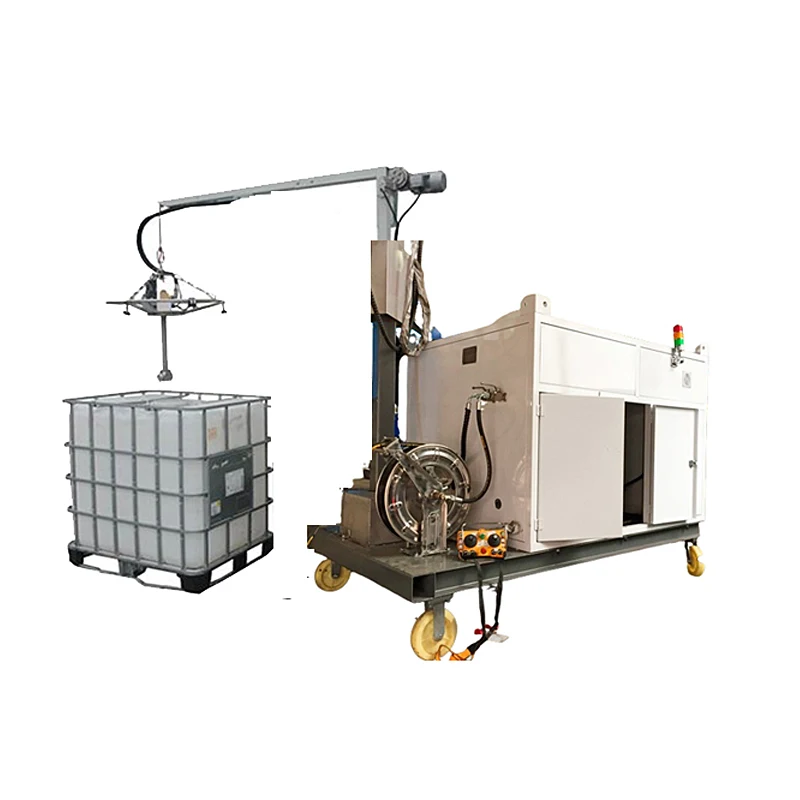 IBC Tank Automatic Cleaning High Pressure Water Jet Cleaner Hyrdo Blasting Machine