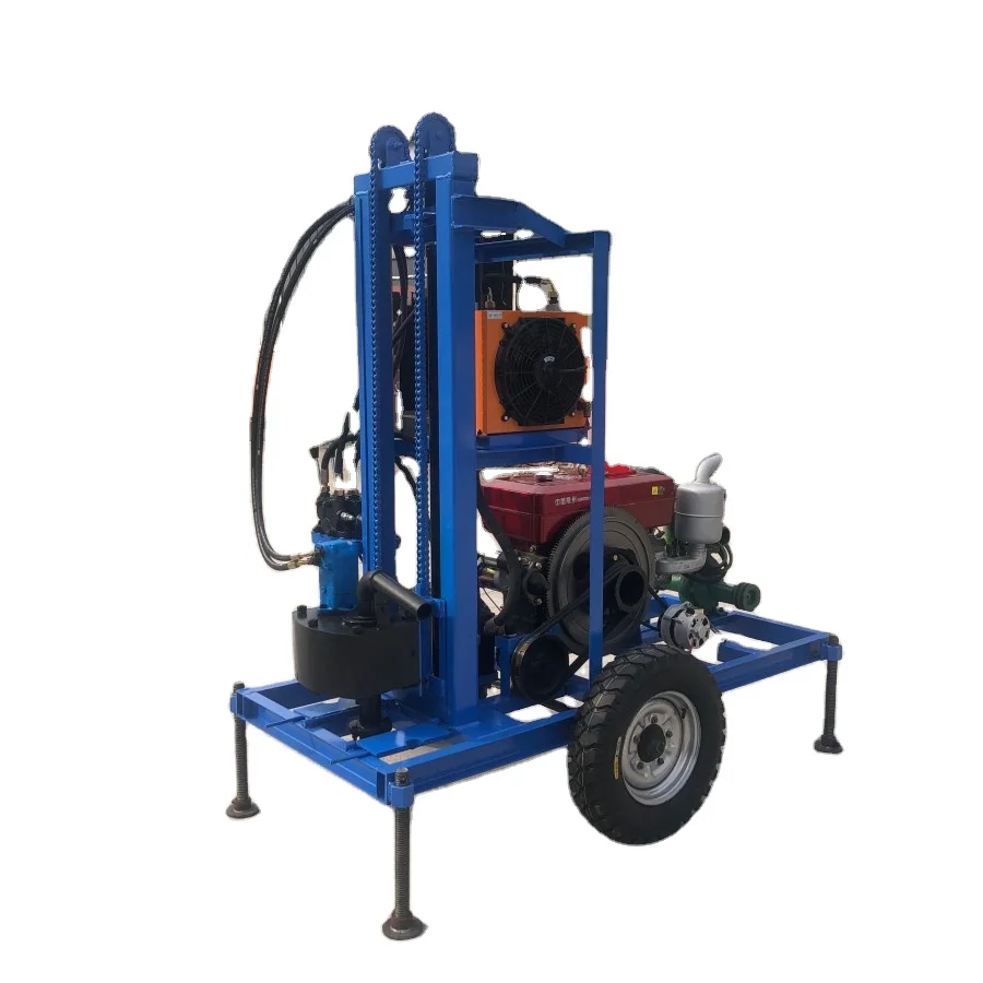 Environmentally friendly and energy efficient small water well drilling rig equipped with emergency braking system at low price