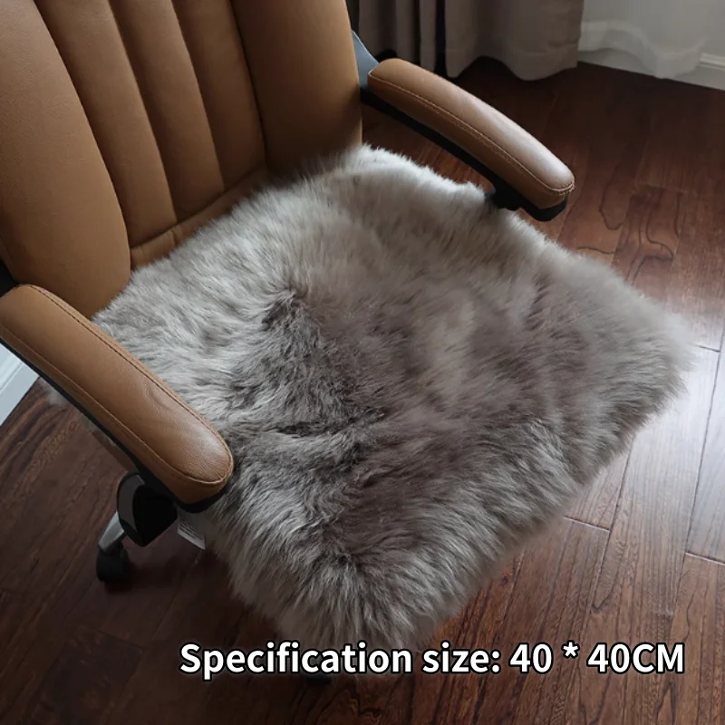 Wholesale winter soft warm factory price golden supplier real fur New Zealand sheepskin winter seat pad seat cushion