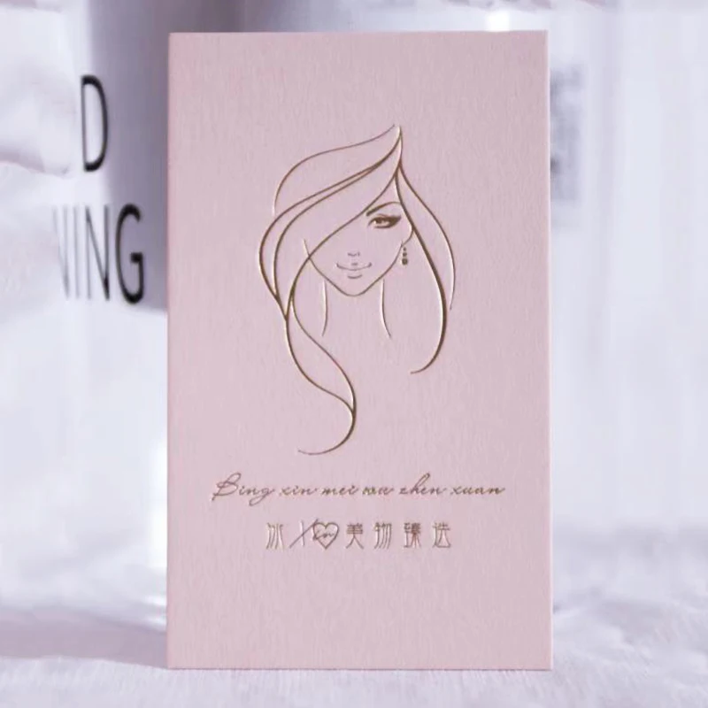 New design Custom 3d emboss Logo Printing Business Cards Design Thank You Card for Small Business Printer