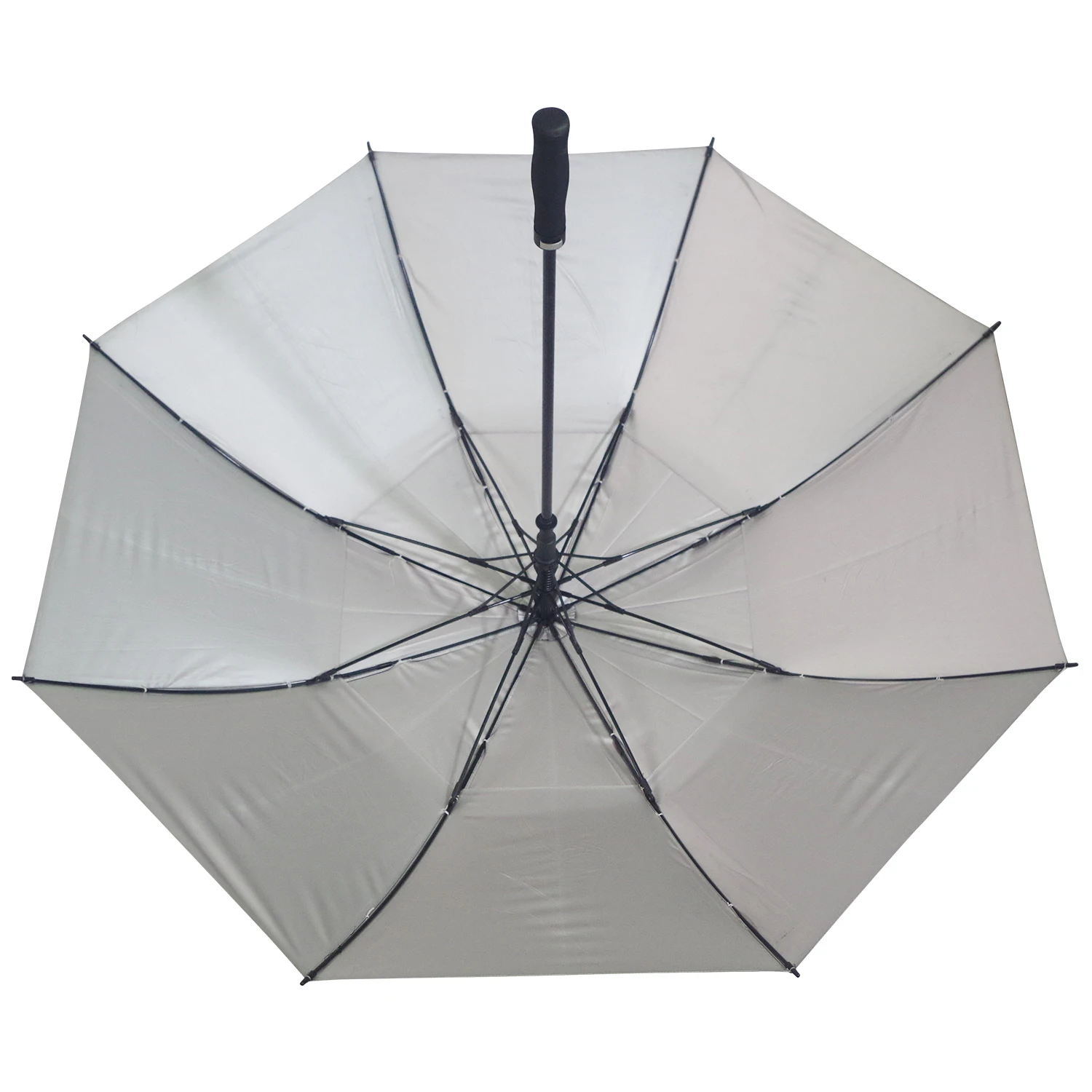 High quality double vented layer super large with silver coated custom logo business gifts golf umbrellas