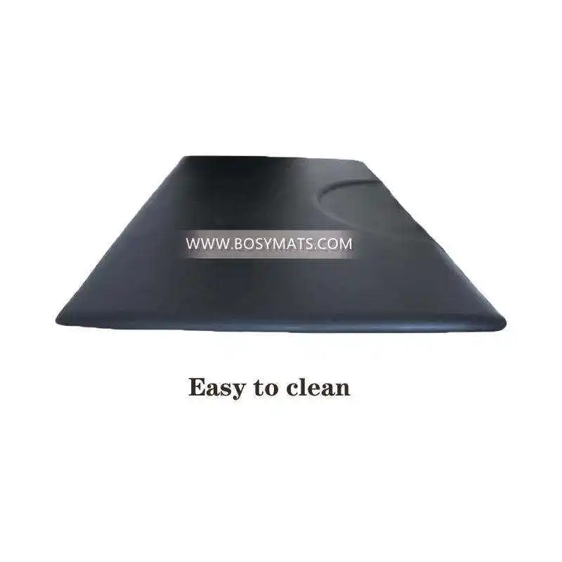 Customize Logo Pu Rubber Foam Barber Salon Floor Anti-Slip Anti Fatigue Chair Mat