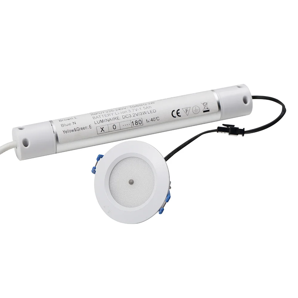 emergency scene light Round Recessed Wholesale 7.5W LED Ceiling Recessed Battery Rechargeable Emergency Downlight
