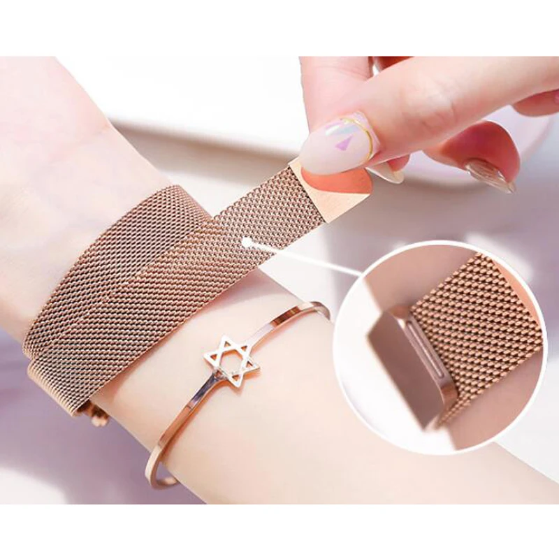 
Luxury Starry Sky Mesh Bracelet Watches For Women Crystal Analog Quartz Wrist Watches Ladies Sports Dress Clock 