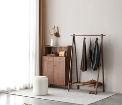 Modern bedroom wooden coat rack coat stand clothes hanging racks