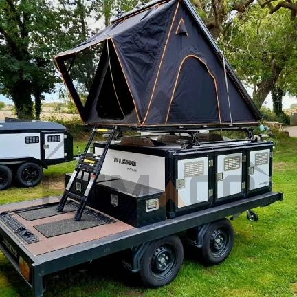 mini 4X4 camper trailer with roof top tent, off road camper trailer for sale