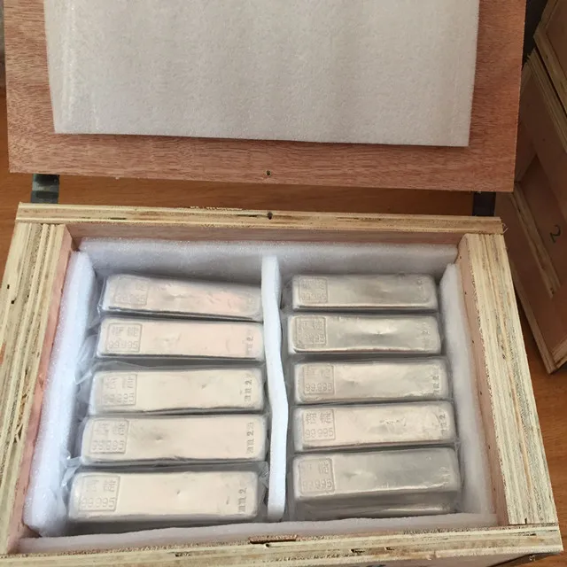 Indium Ingot 99.995% Indium Ingots Metal In Ingots 5n 6n High Purity Indium on Sale