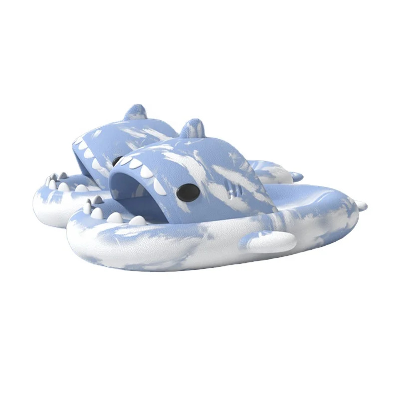 2024 New Style Shark Shape Slippers Wholesale Cute Shark Soft Slippers Couple Slippers Home Shoes Shark Slides