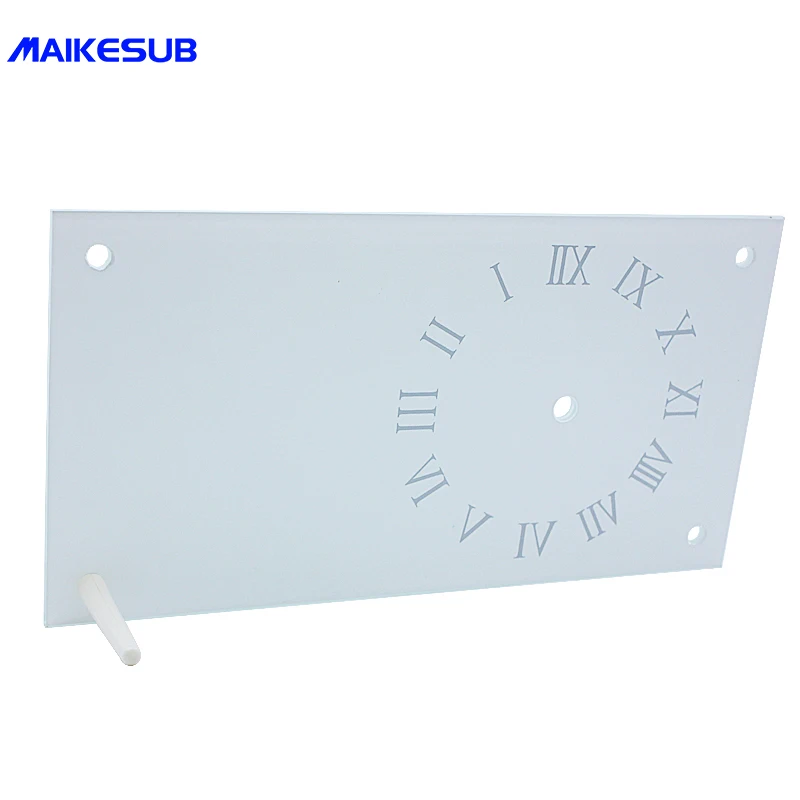 12 inch sublimation glass blank glass clock frame