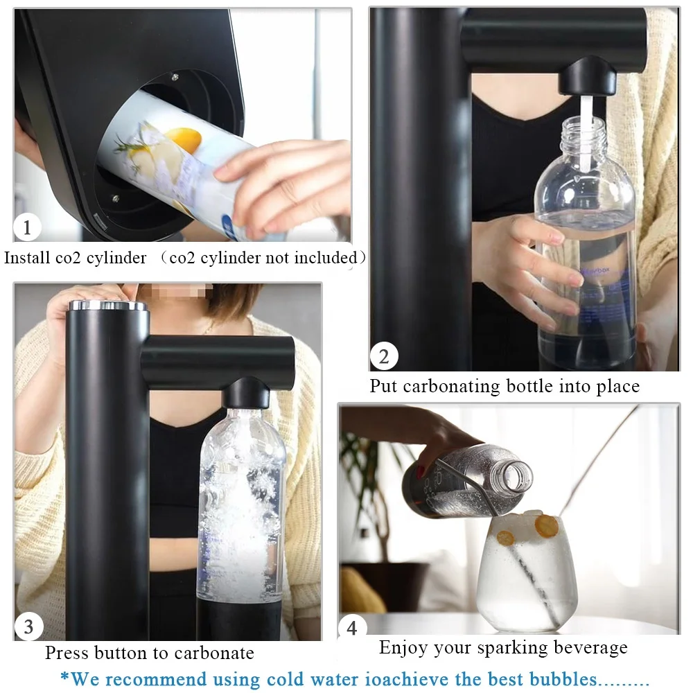 2024 Factory Price Soda Water Maker Co2 Carbonated Drinks Household Soda Maker Plastic Desktop Sparkling Water Machine