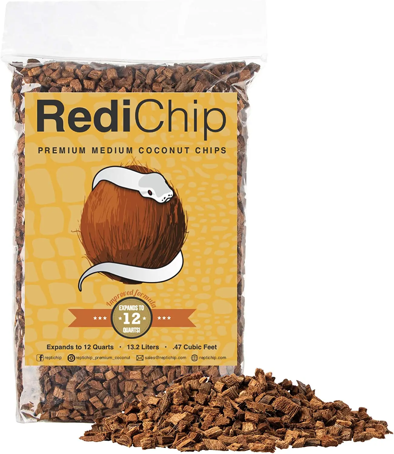 Snake Reptile Bedding Husk Shell Chip Coir Coconut Coco Substrate