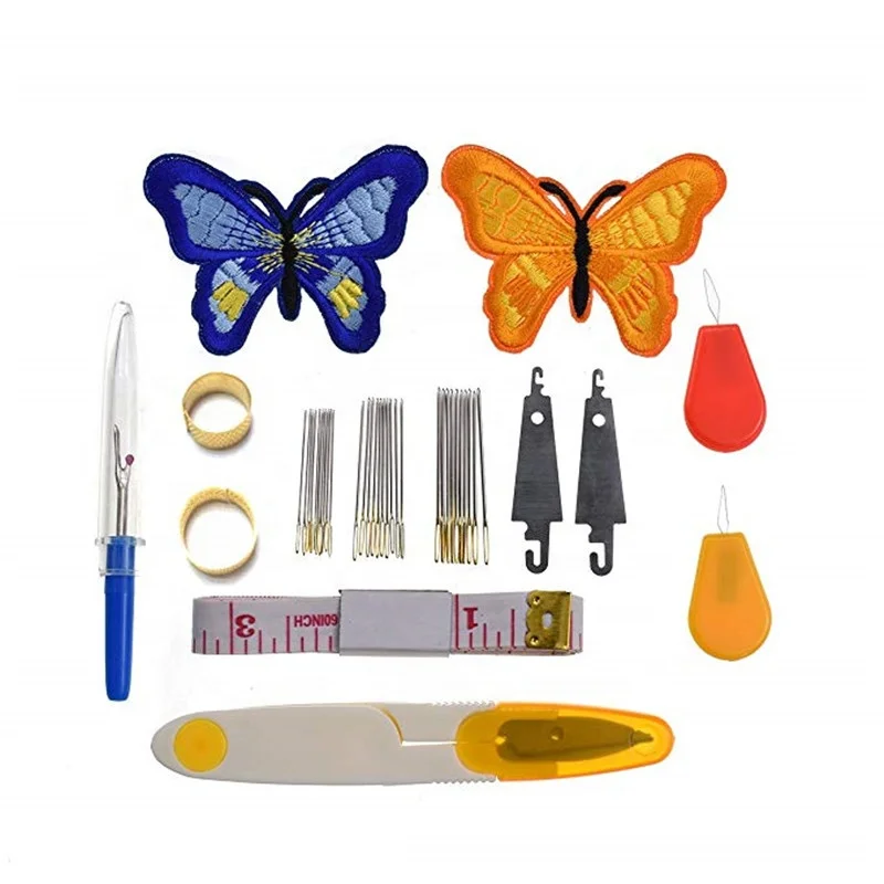 SHELIKE Embroidery Floss Kit 100PCS Cross Stitch Thread with Threader Bobbins, Sewing Needles Storage Box Embroidery Starter Kit