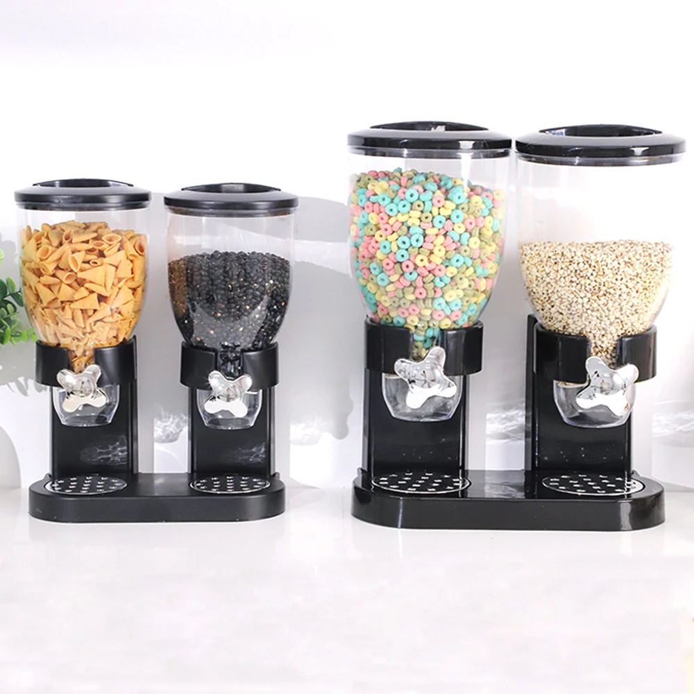 large storage containers for food sealed grain rice dispenser divided rice and cereal dispenser storage box