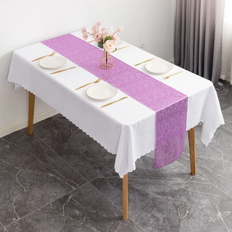 Modern Dining Sequin Table Runner for Party Wedding Decorations