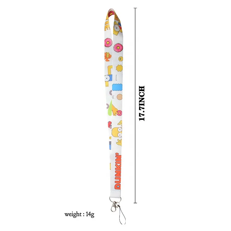 American Animated Sitcom Design Polyester Lanyard Cartoon Comedy Strap ID Card Key Phone Neck Keychain Lanyards for Fans