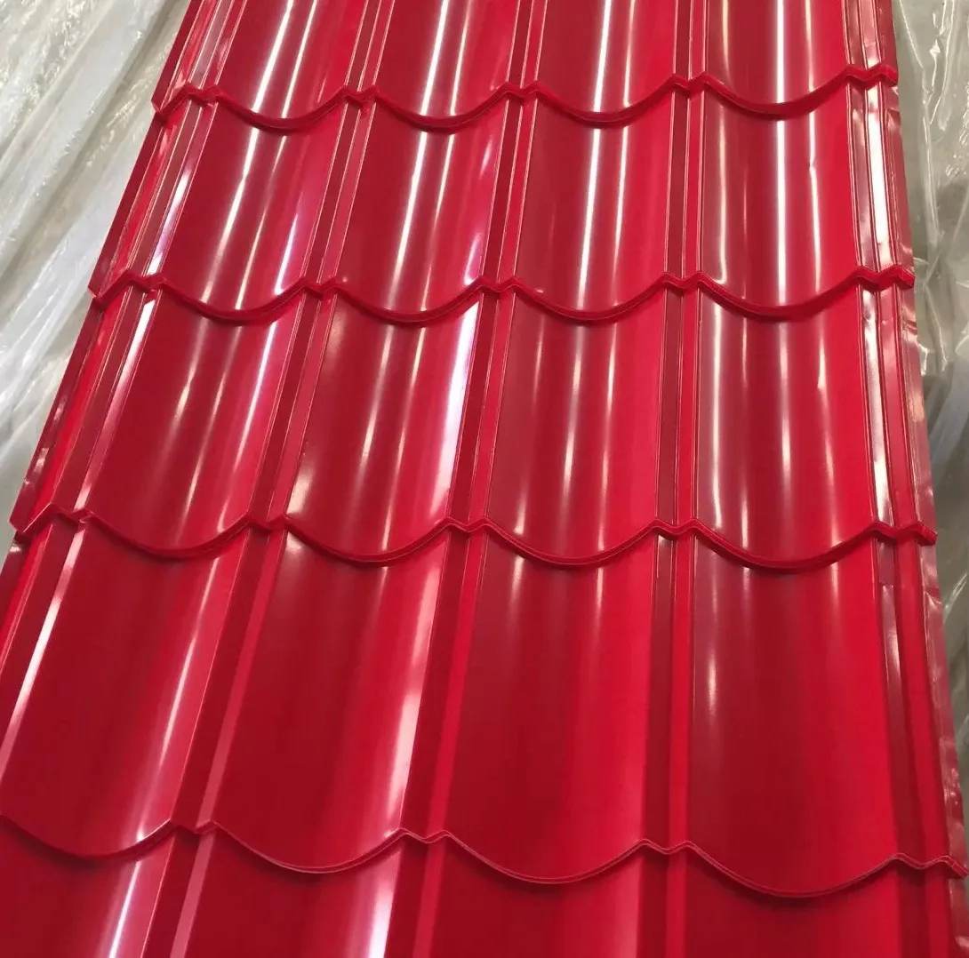 Zinc corrugated roofing sheet Color coated sheet Pre-painted steel roof tile sheet for Building Material