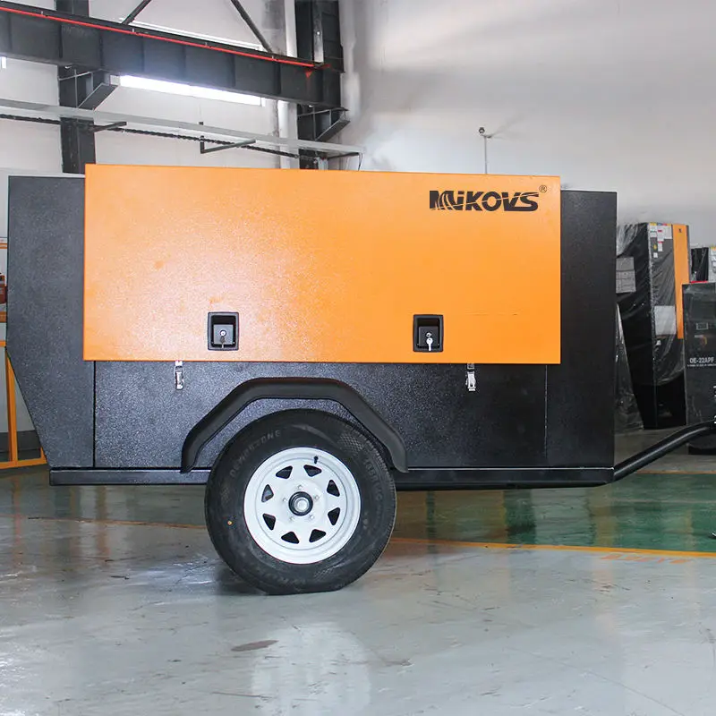 Heavy duty compressor industrial 7 bar 8 bar 10 bar Portable Screw Air Compressor For Drilling Rig diesel air compressor