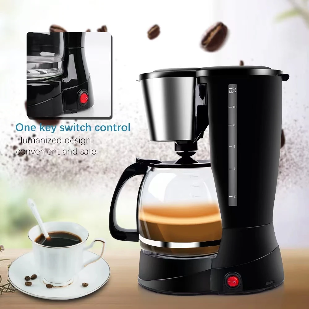 Commercial Used 1.5L Automatic Coffee Machine Electric Drip Coffee Maker With Permanent Filter