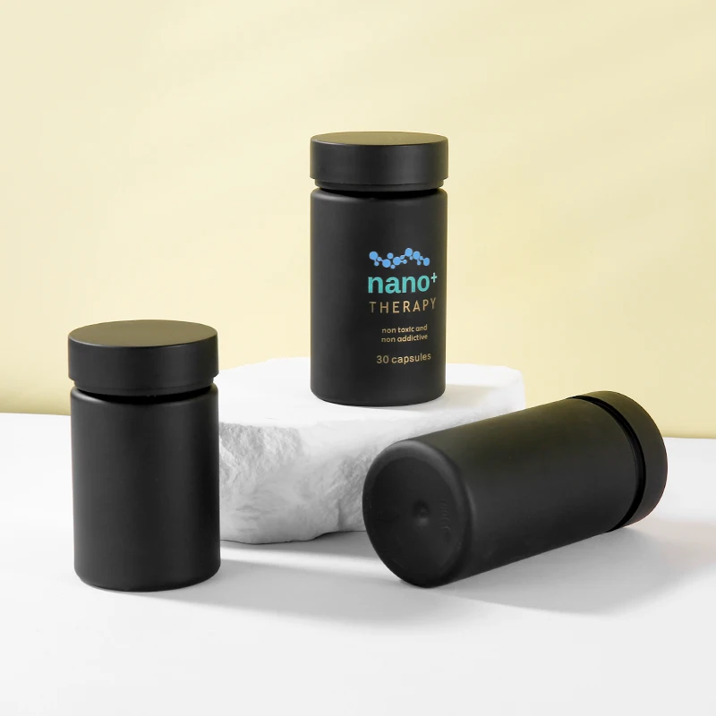 Customized Logo Printing Pharmacy Pharmaceutical PET Vitamin Capsule Container Pill Supplement Tablet Bottle Packaging