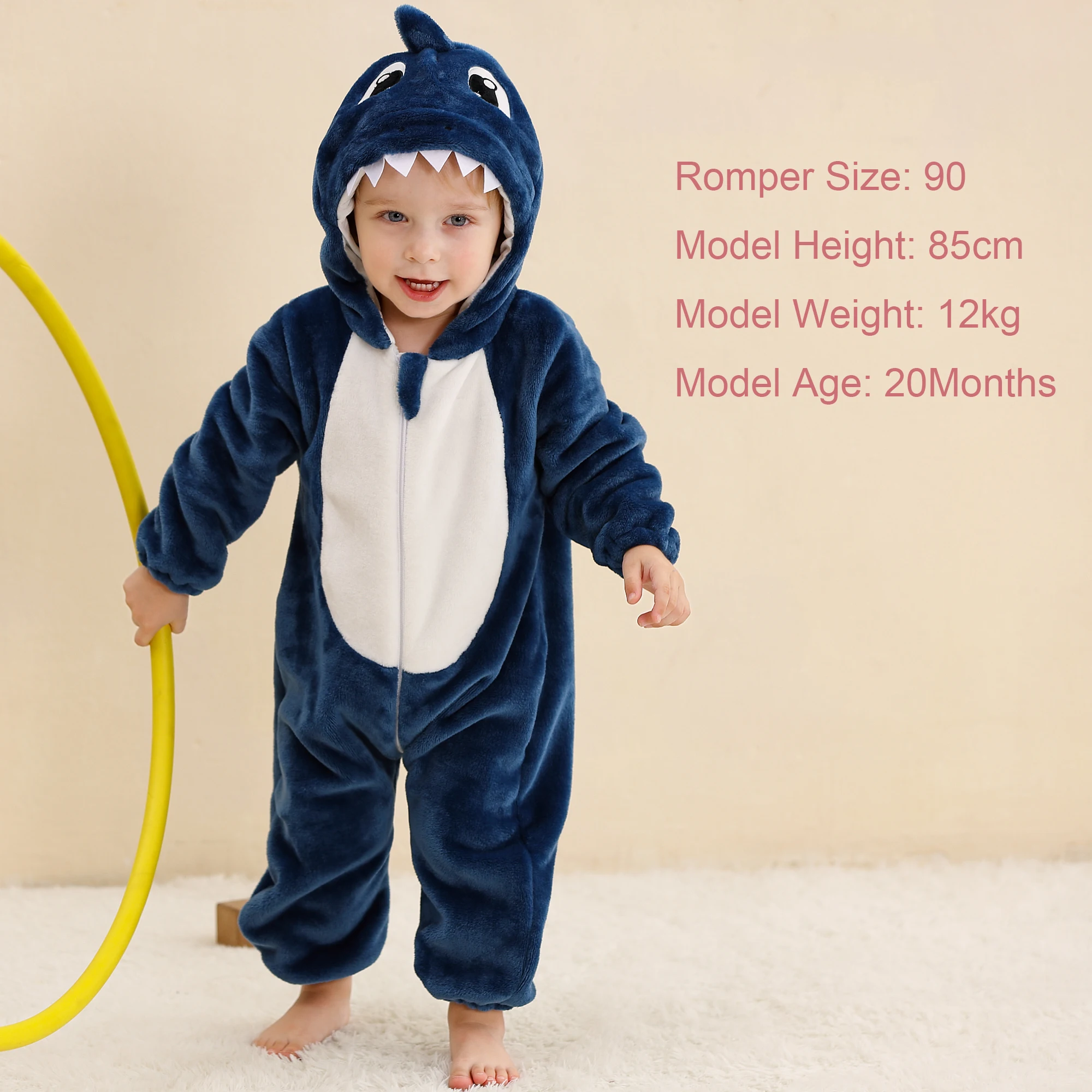 Michley Hot Sale 0-36M Cartoon Baby Boy Clothes Soft Flannel Material Jumpsuit Baby Rompers