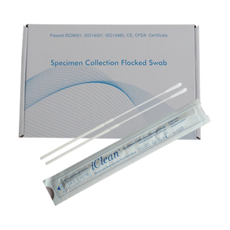 Transport medium viral test flu specimen nasopharyngeal sterile collection flocked sampling swab