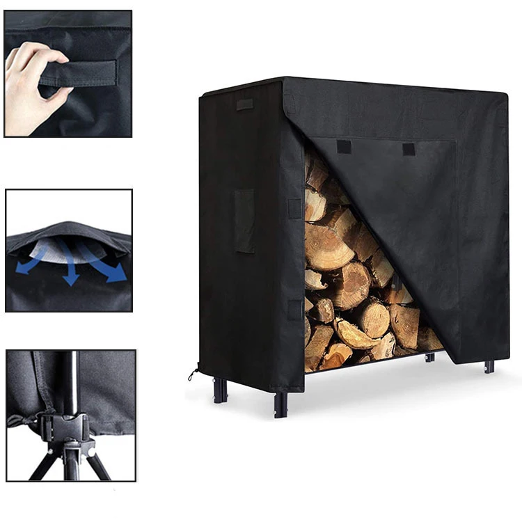 Waterproof Indoor/Outdoor Firewood Rack for Patio Wood Log Holder for Outdoor Use