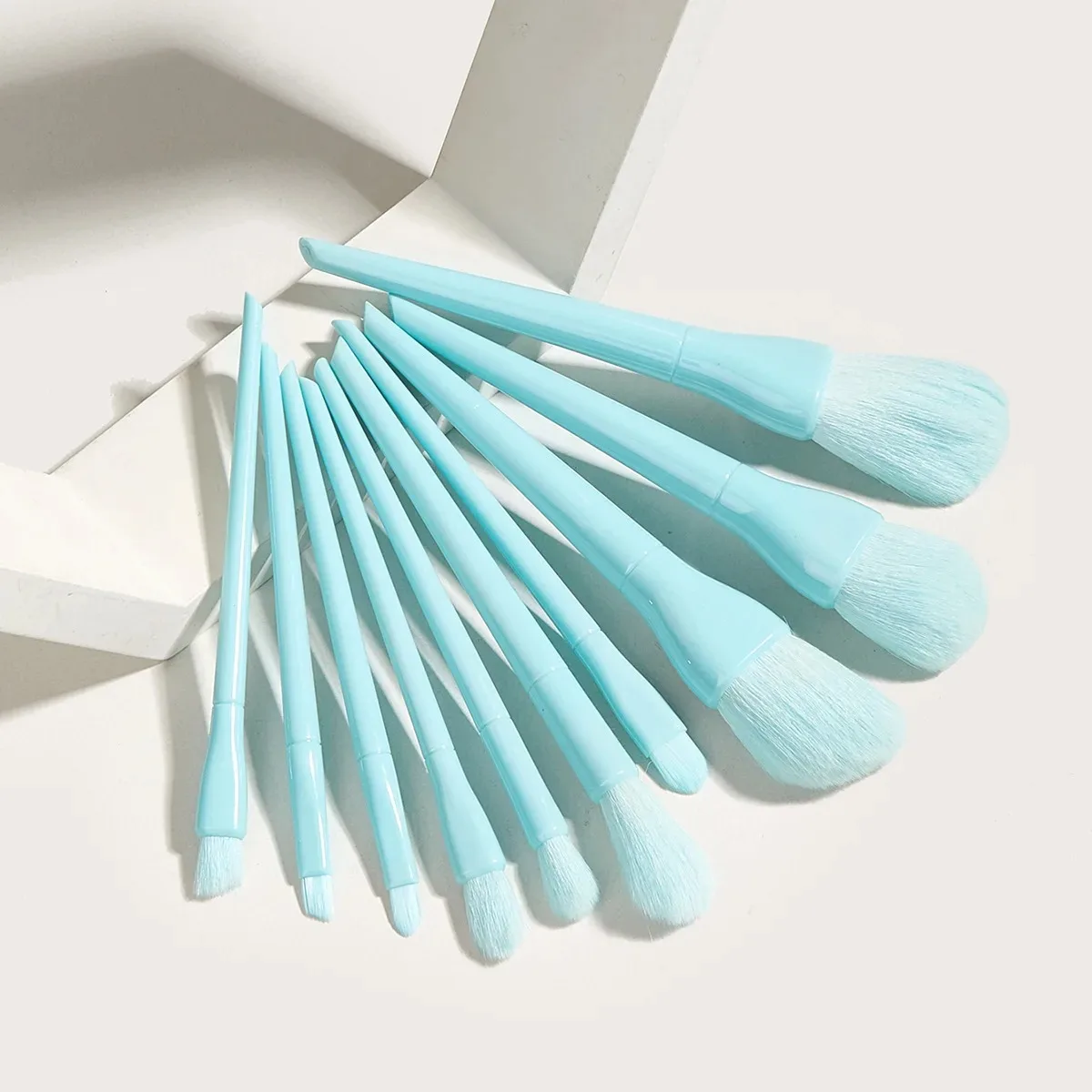 YRX Cheap Wholesale Private Label Makeup Brush set Customize Beauty Brush Set 10pcs Candy Color For Beginner