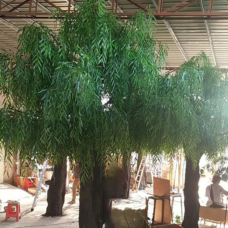 I033 Plant Landscape Artificial Straight Willow Large Outdoor Artificial Trees with Customized Size