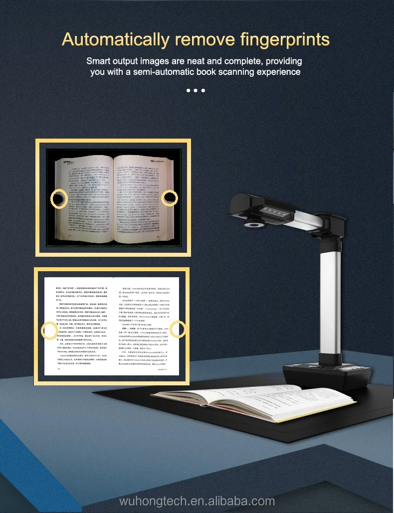 Most competitive Kinghun KCA1900 Smart Fast High Resolution Book Document Scanner Camera